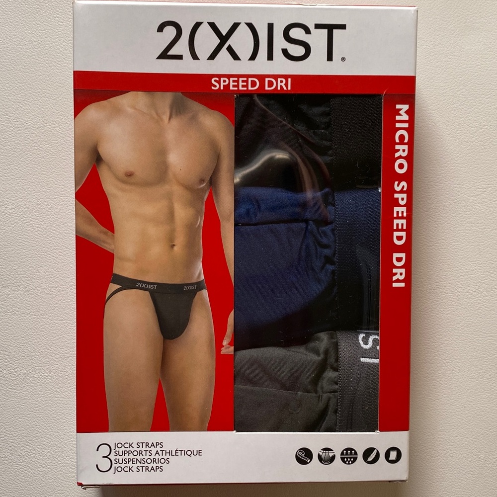 3 Jockstraps by 2(X)IST Micro Speed Dri – Size Large.